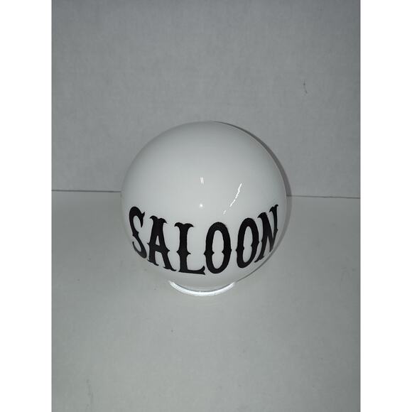 Vintage Saloon Light Shade Lamp Round Globe White Glass 6